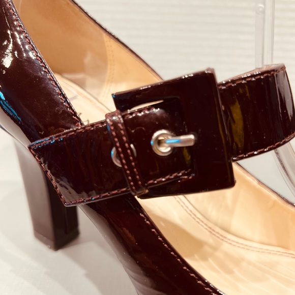 Franco Sarto Mary Jane Tenor Square Toes Side Buckle Closure Patent Leather - Picture 9 of 14